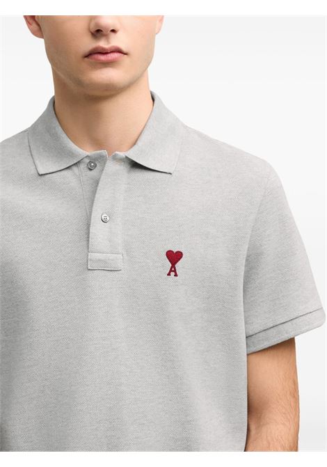 Grey Ami De Coeur polo shirt Ami Paris - men AMI PARIS | BFUPL0017600951